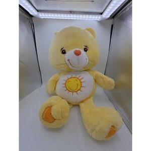 2002 Care Bears Huge 26" Sunshine Funshine Vintage Plush Jumbo Large Bear Yellow